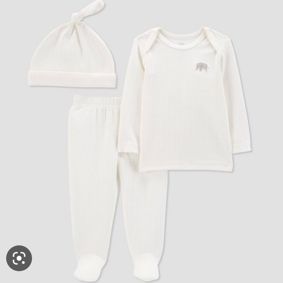 Carters 3 pcs set with elephant print size 6months - Picture 1 of 3